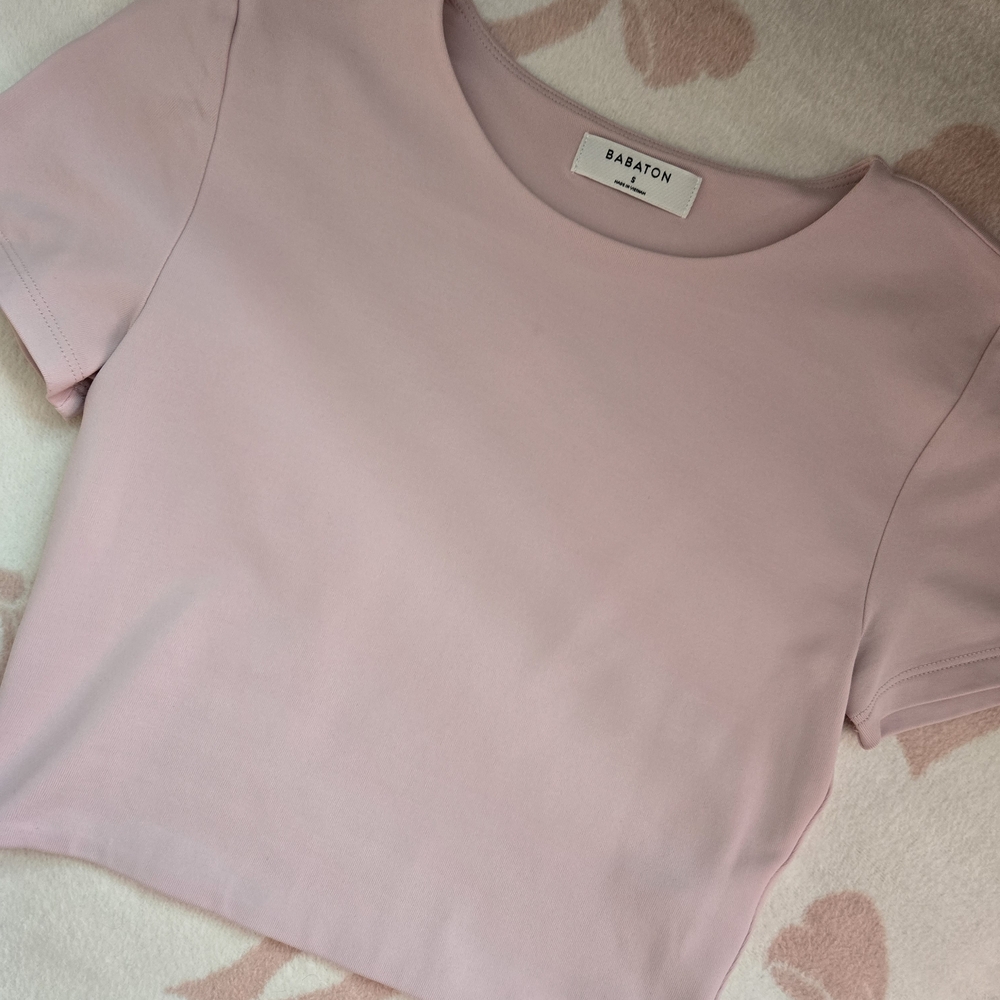 Babaton Light Pink Crop Top - Picture 1 of 3